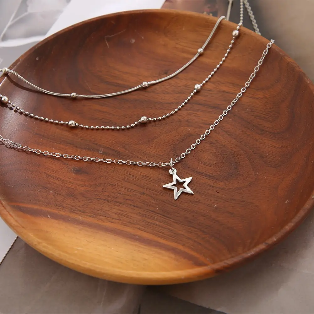 Dames Ketting – Gelaagd Design met Stervormige Hanger