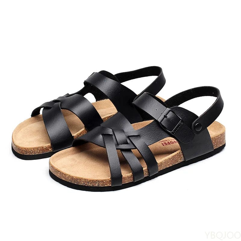 Dames Sandalen met Gesp – Leren Bovenwerk en Ergonomisch Voetbed