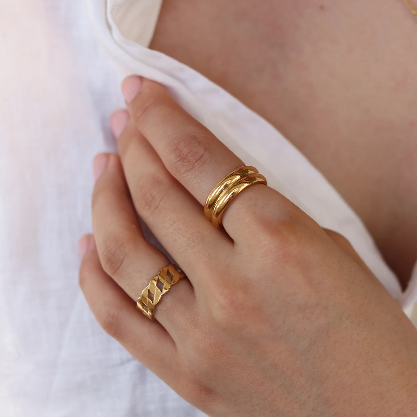 Dames Ring – Dubbel Geronde Band