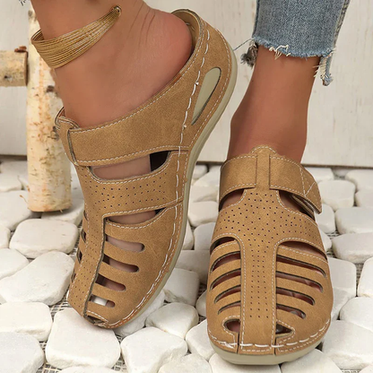 Dames Sandalen - Open Teen - Klittenbandsluiting - Ademend Design