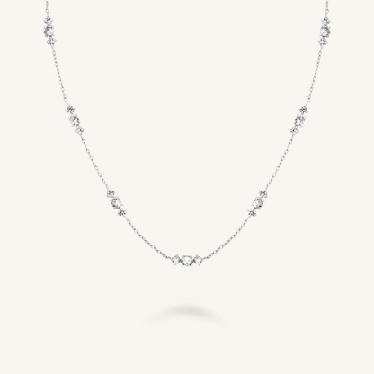 Dames Ketting – Subtiele Ketting met Fijne Steentjes in Clustervorm