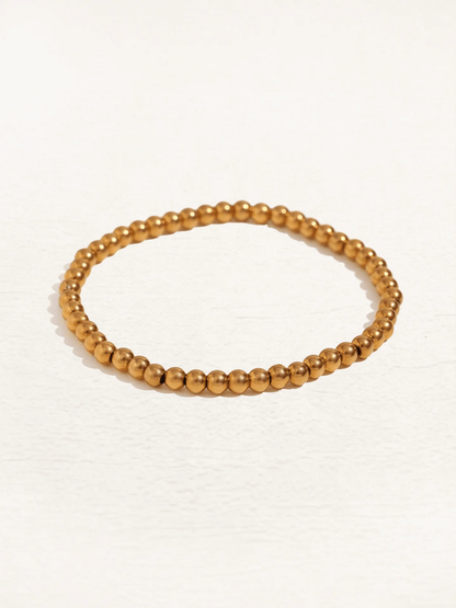 Dames armbanden met bolkralen – Elastische kralenarmbanden in set