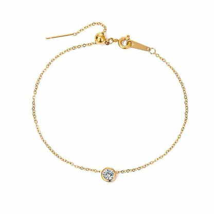 Dames Armband met Zirkonia Steen – Fijn Verstelbaar Design