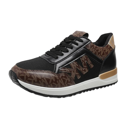 Dames Sneakers – Sportieve Lage Schoenen met Contrasterende MK-Print