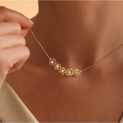 Dames Ketting met Bloemenmotief – Fijne Ketting