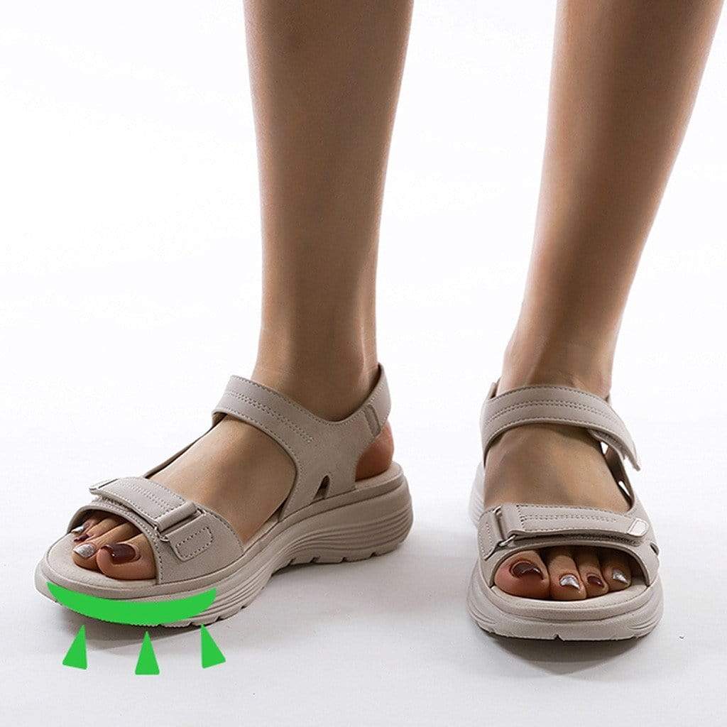 Dames Wandelsandalen met Klittenbandsluiting – Lichtgewicht en Schokabsorberend