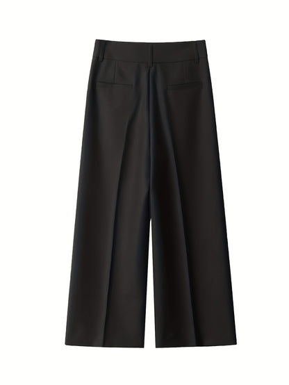 Dames broek – Culotte met hoge taille en knoopdetails