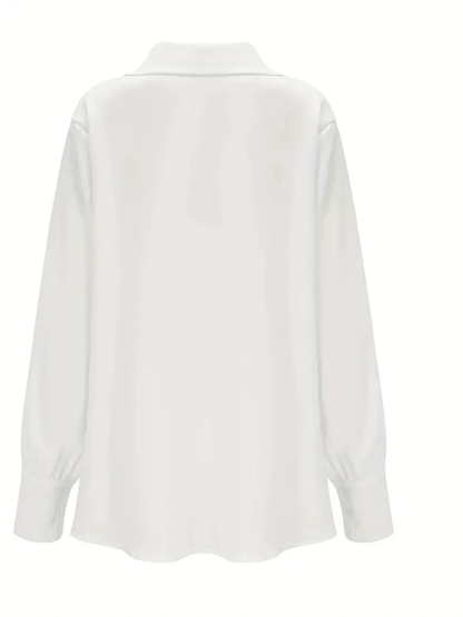 Celeste – Satijnen Blouse met Watervalhals