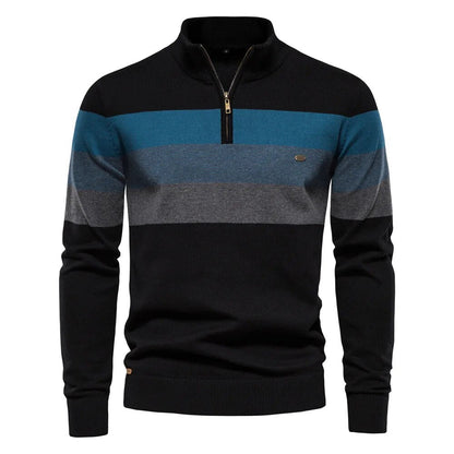 Bernon - Gestreepte Half-zip Trui