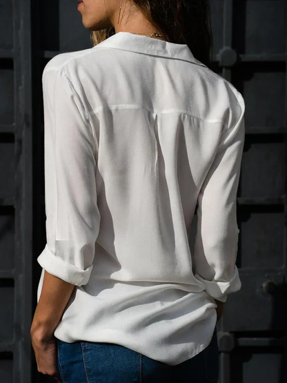 Claire – Klassieke Blouse met Kraag