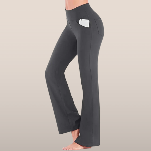 Livia – Flared Sportbroek met Zijvak
