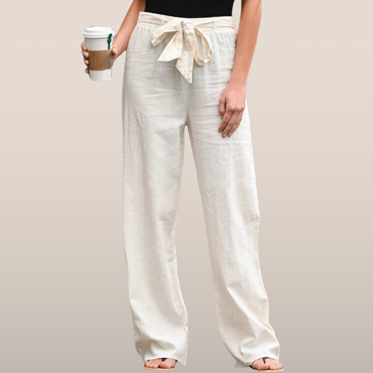 Elin – Linnen Broek met Striksluiting