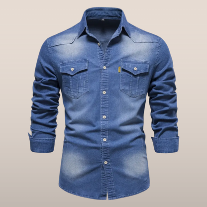 Tygo – Denim Overhemd met Lange Mouwen