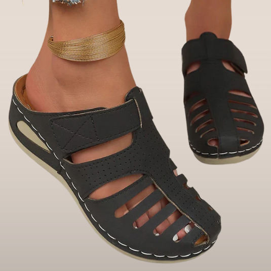 Dames Sandalen - Open Teen - Klittenbandsluiting - Ademend Design