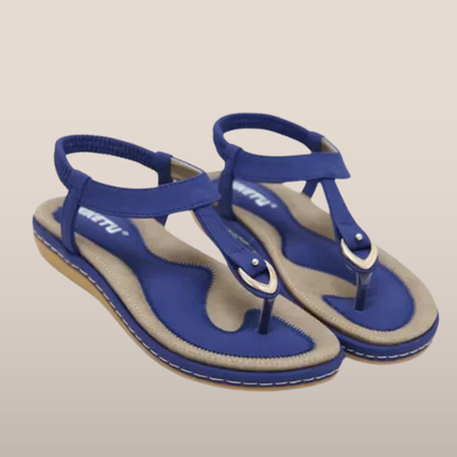 Dames Teenslippers – Elastische Enkelband en Ringdetail