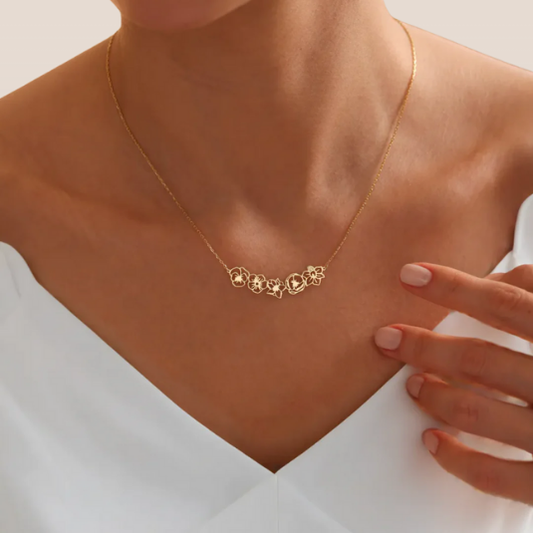 Dames Ketting met Bloemenmotief – Fijne Ketting