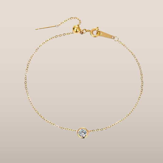Dames Armband met Zirkonia Steen – Fijn Verstelbaar Design