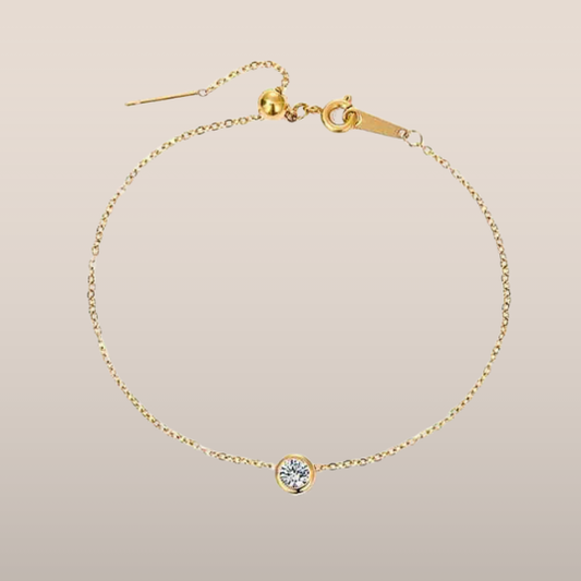 Dames Armband met Zirkonia Steen – Fijn Verstelbaar Design