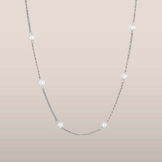 Dames Ketting – Fijne Schakel met Parels