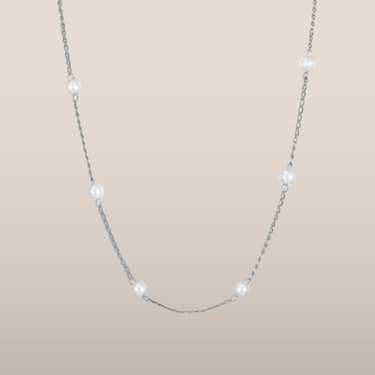 Dames Ketting – Fijne Schakel met Parels
