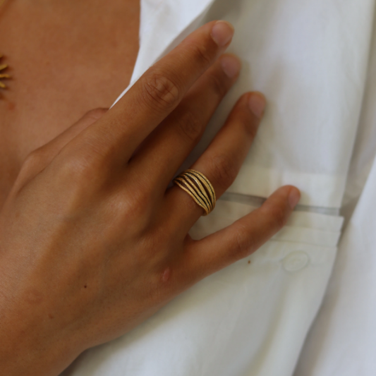 Dames Ring – Gelaagd Ribpatroon