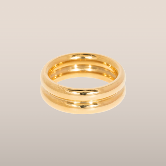 Dames Ring – Dubbel Geronde Band