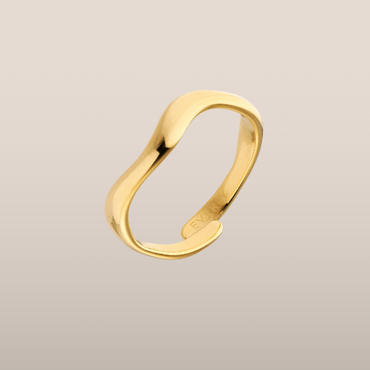 Dames ring – Open design met vloeiende organische vorm