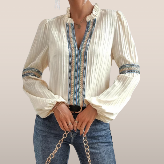 Isolde – Blouse met Borduurdetails