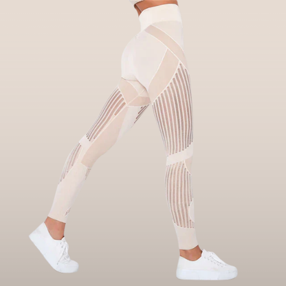 Sienna – Naadloze Sport Legging met Mesh Details