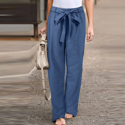Elin – Linnen Broek met Striksluiting