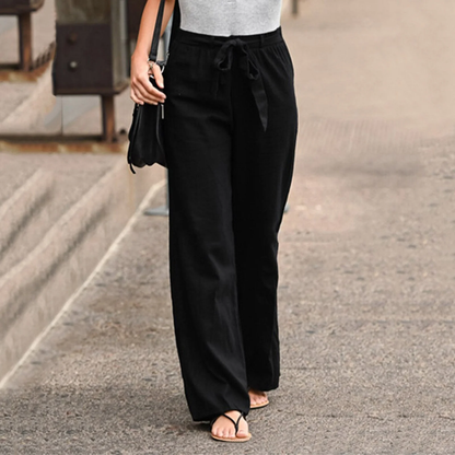 Elin – Linnen Broek met Striksluiting