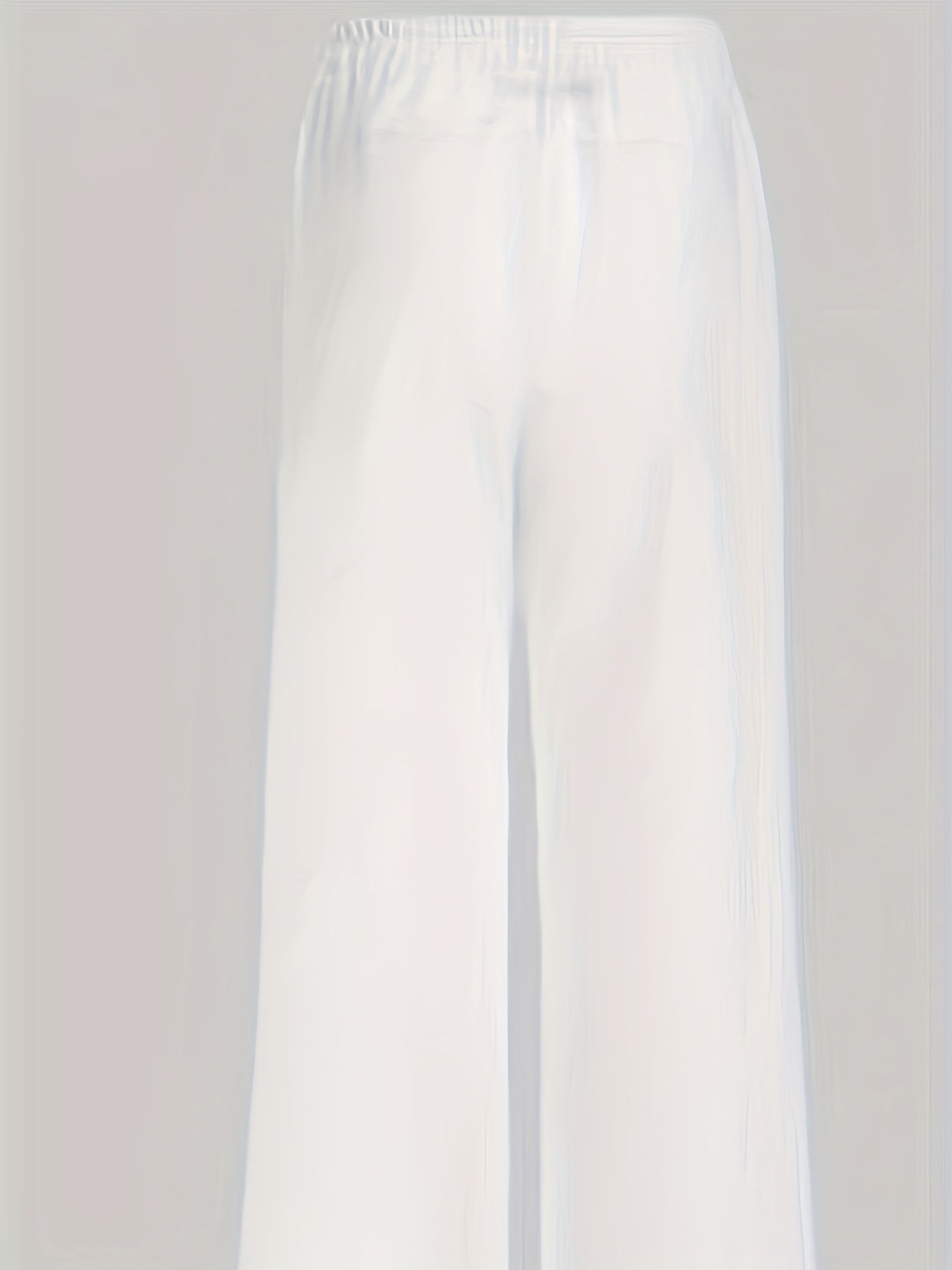 Dames Broek – Witte Linnen Loungebroek met Bloemenprint
