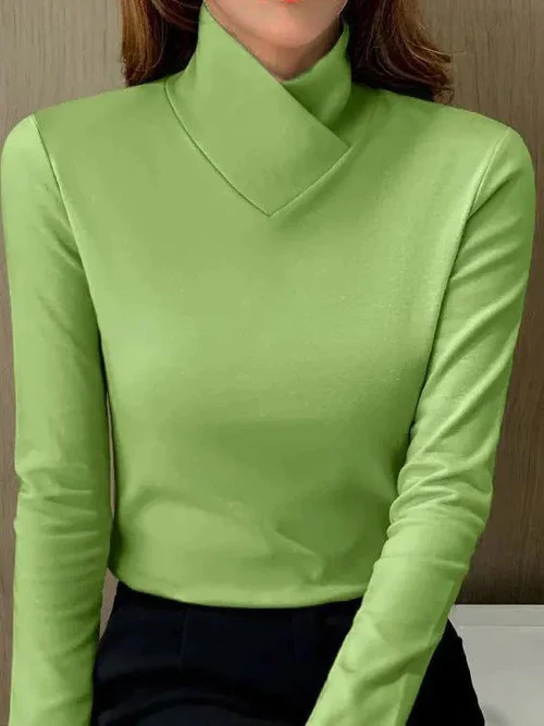 Isaline – Top met Asymmetrische Kraag