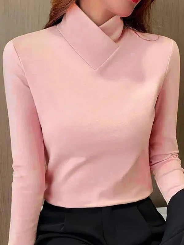 Isaline – Top met Asymmetrische Kraag