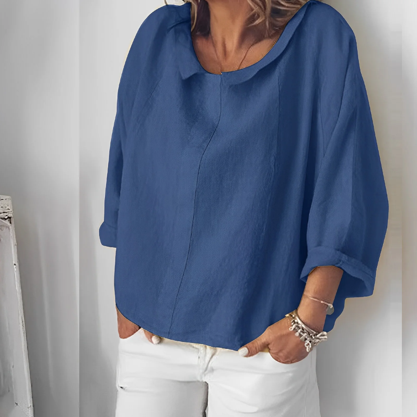 Lina – Losvallende Linnenlook Top