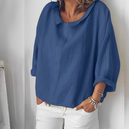 Lina – Losvallende Linnenlook Top