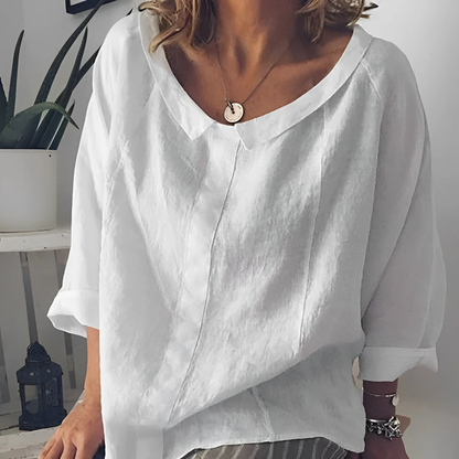 Lina – Losvallende Linnenlook Top
