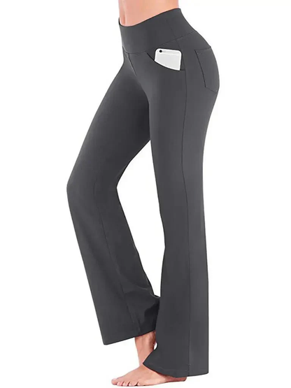 Livia – Flared Sportbroek met Zijvak