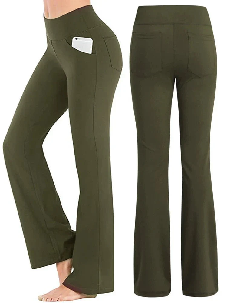 Livia – Flared Sportbroek met Zijvak