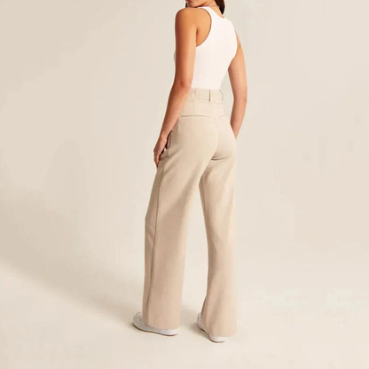 Marieke – Hoge Taille Pantalon met Wijde Pijpen