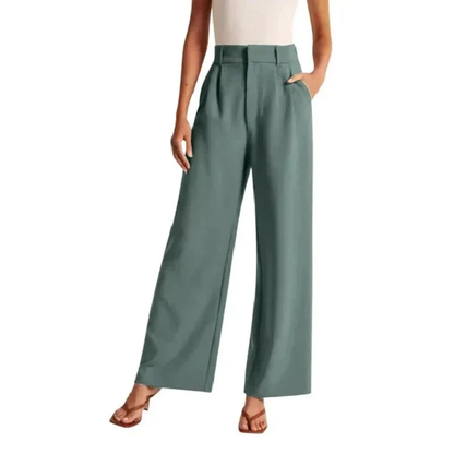 Marieke – Hoge Taille Pantalon met Wijde Pijpen