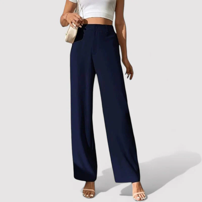 Marieke – Hoge Taille Pantalon met Wijde Pijpen