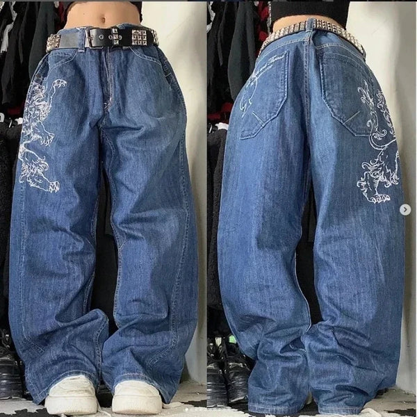 Nayla – Denim Cargo Jeans met Zakken