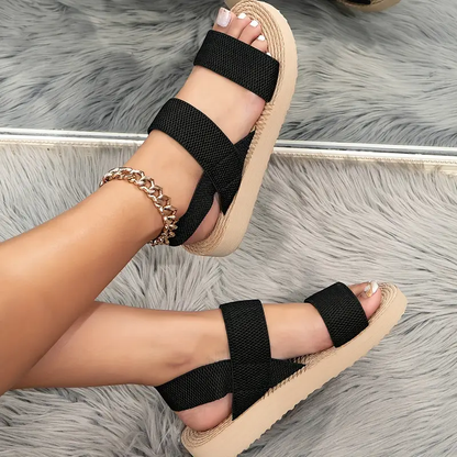 Noor – Platform Sandalen met Sleehak