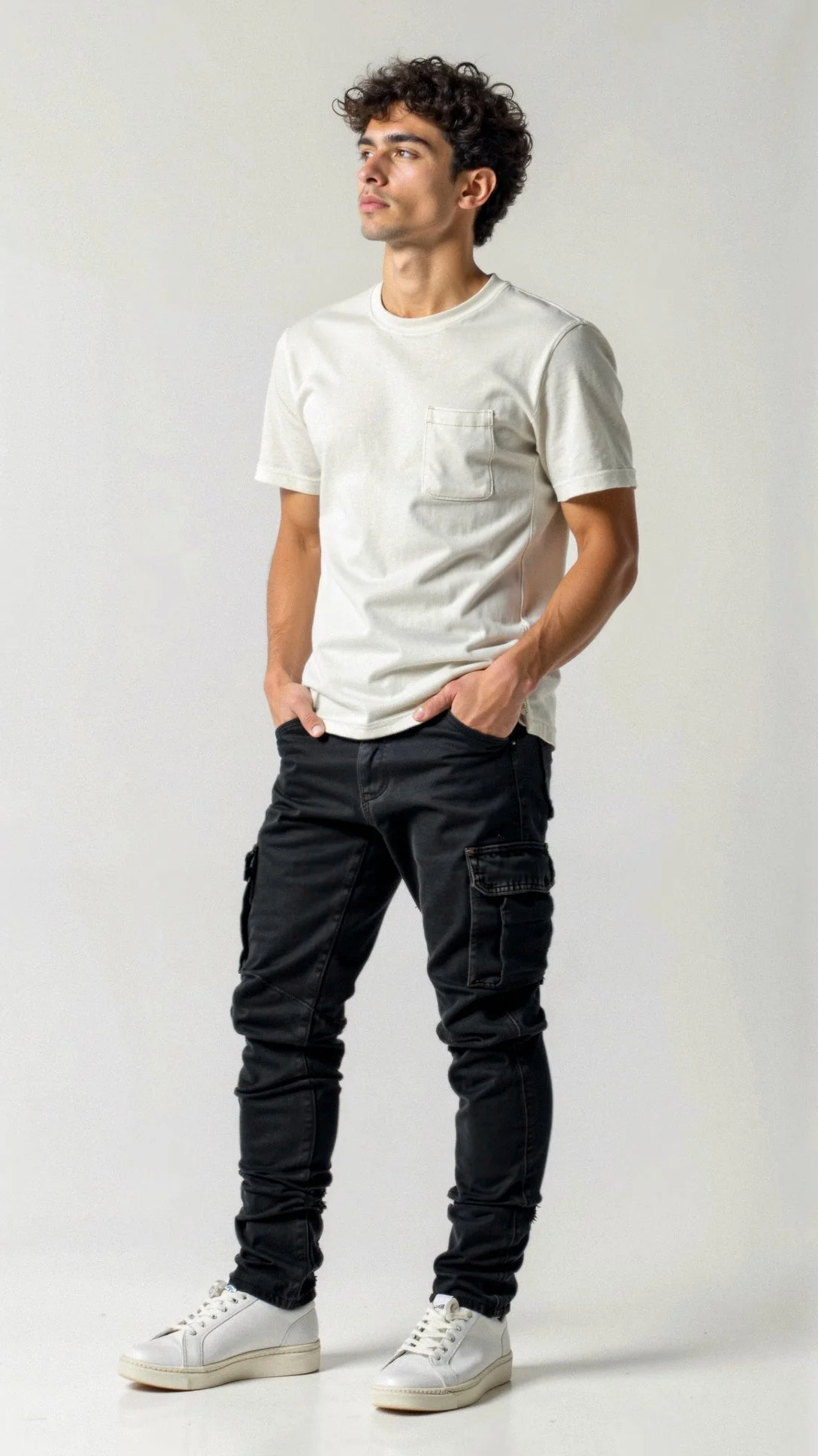 Rico – Denim Cargobroek met Slanke Pasvorm