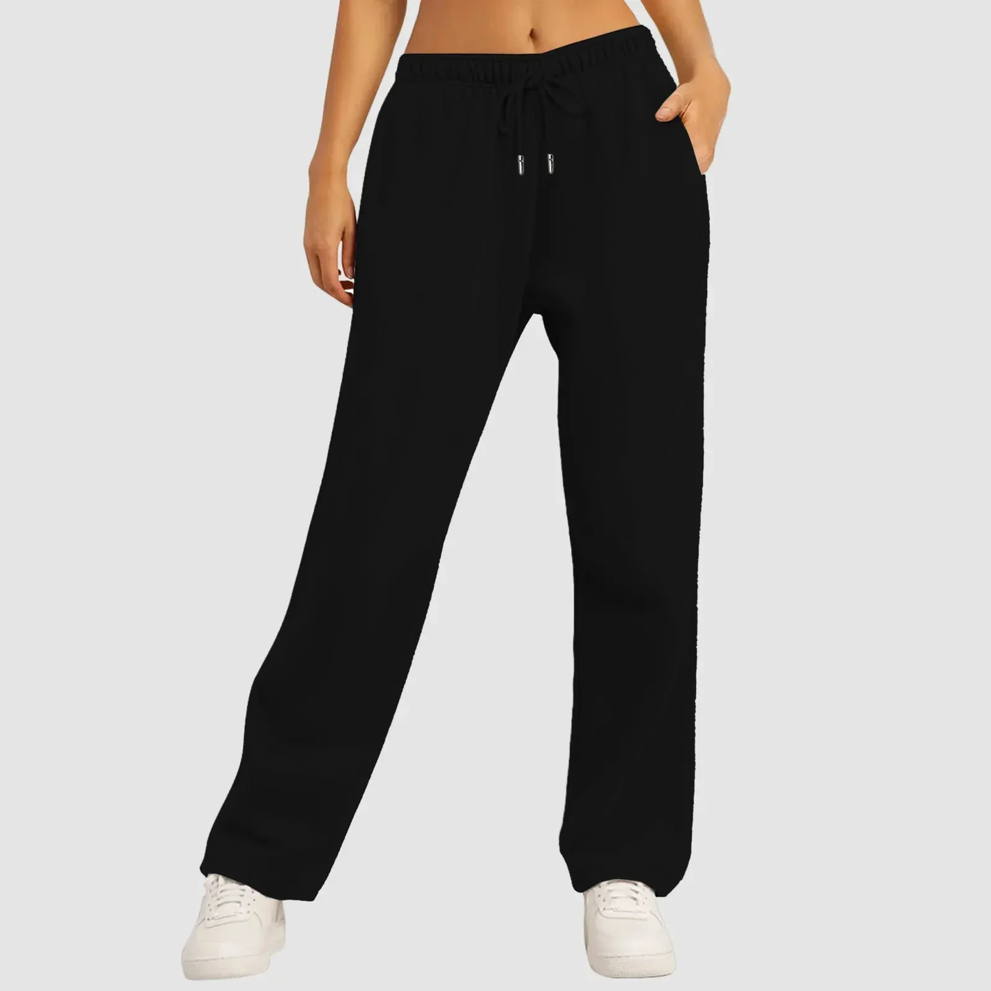 Romy – Losvallende Joggingbroek met Hoge Taille