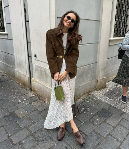 Romy – Suèdelook Blazer met Reverskraag