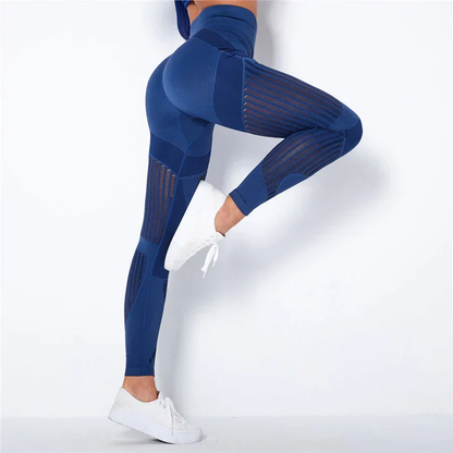 Sienna – Naadloze Sport Legging met Mesh Details