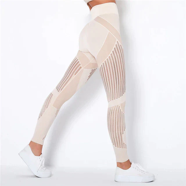 Sienna – Naadloze Sport Legging met Mesh Details