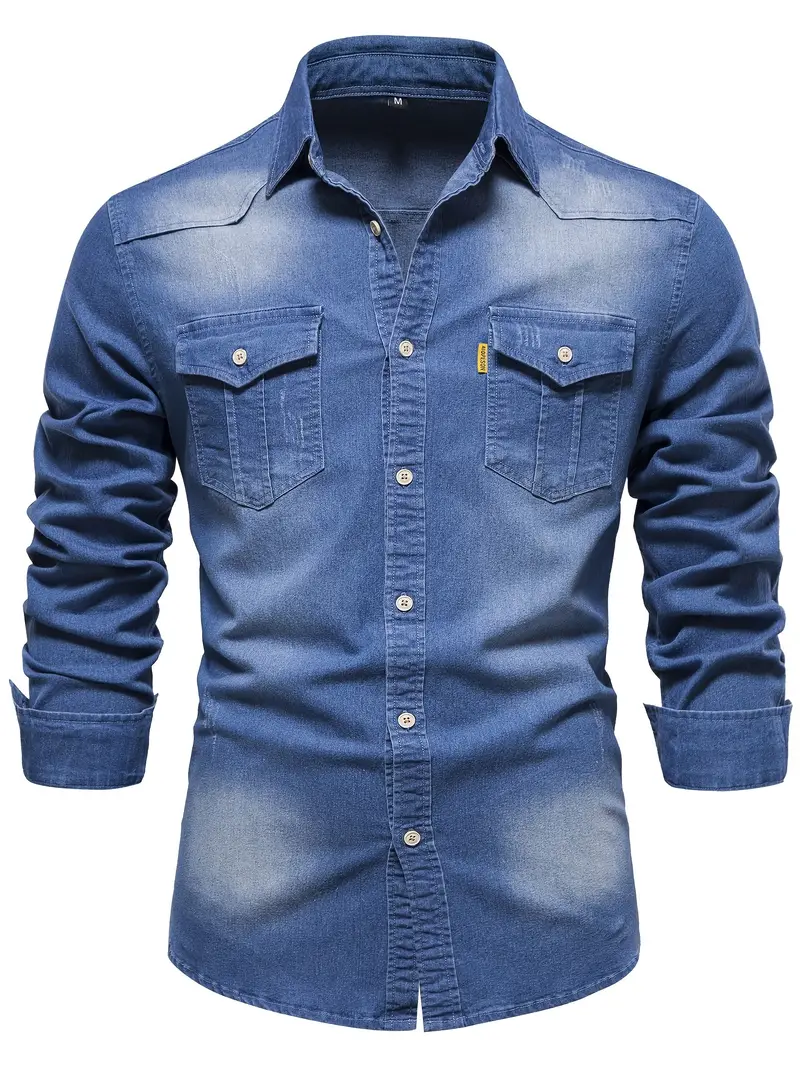 Tygo – Denim Overhemd met Lange Mouwen